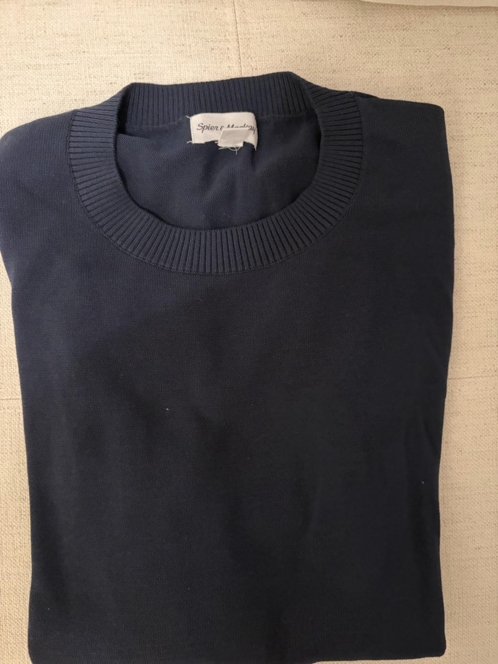 Spier & Mackay Men's Navy Crewneck Short Sleeve Tee